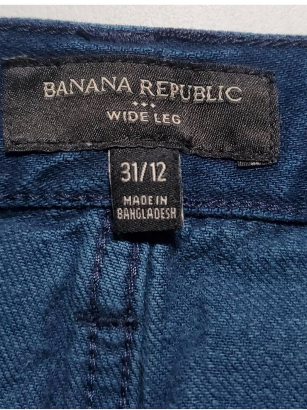 Banana Republic Summer Weight Dark Blue Wide-Leg High-Rise Jeans 12 - Picture 3 of 13